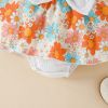 Picture of Baby Girl Sleeveless Lace Floral Romper Dress with Headband (0 to 12 months)